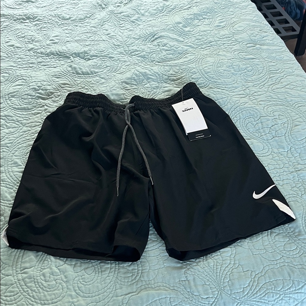 Nike Black Sports Shorts with Logo